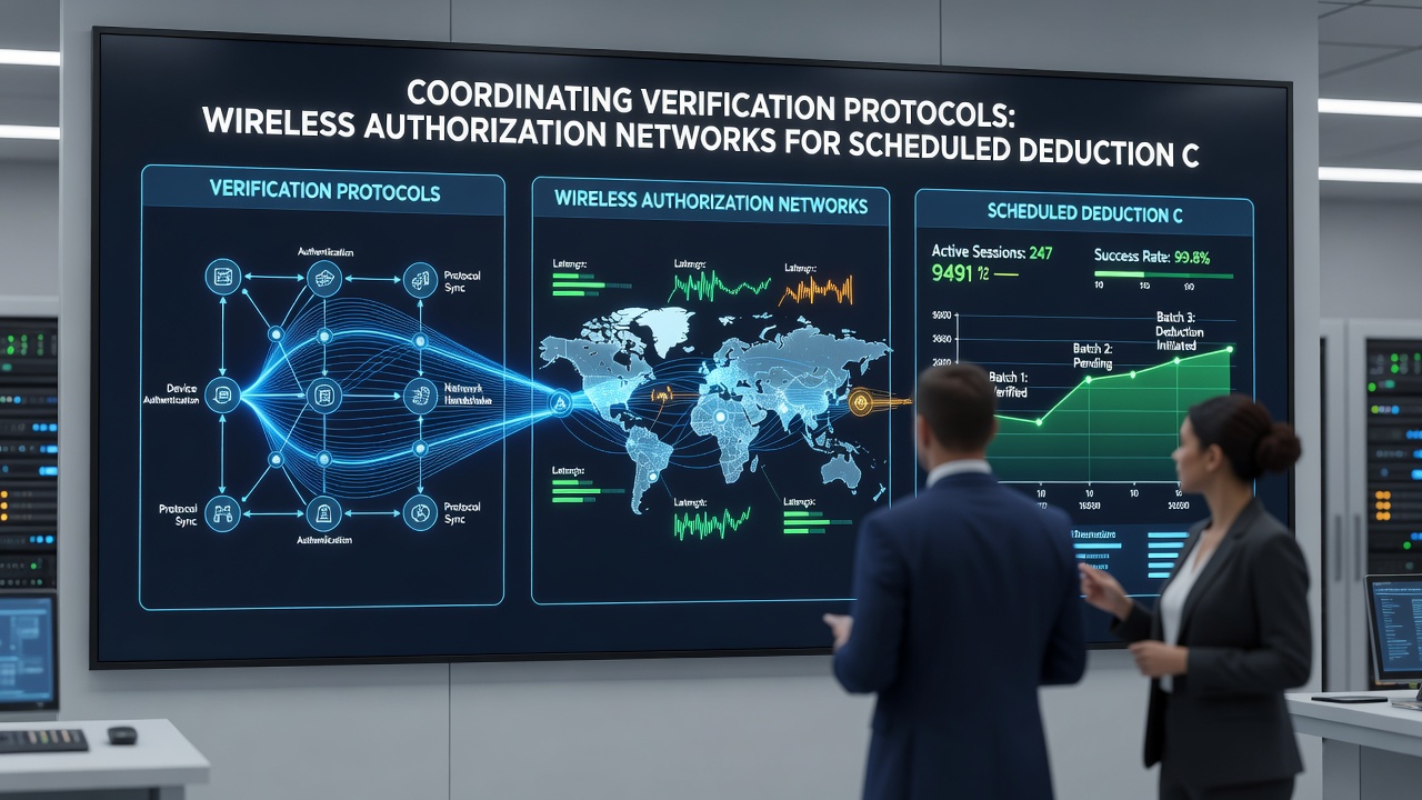 Network diagram showing verification protocol coordination in wireless authorization systems