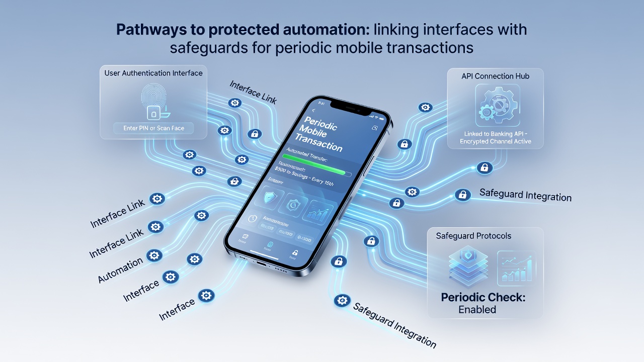 Backend safeguards monitoring periodic mobile transactions through connected interfaces