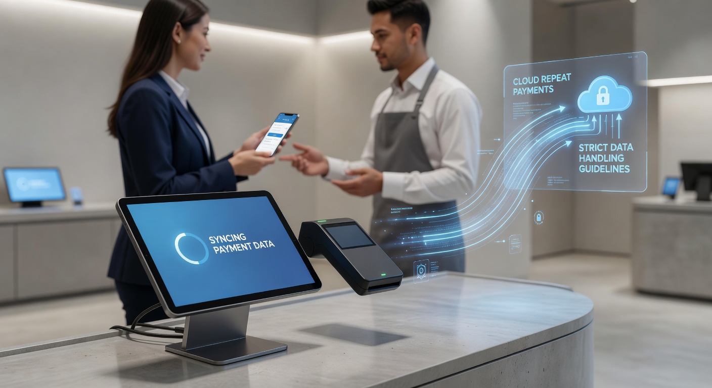 Physical checkout terminal connected to cloud payment infrastructure