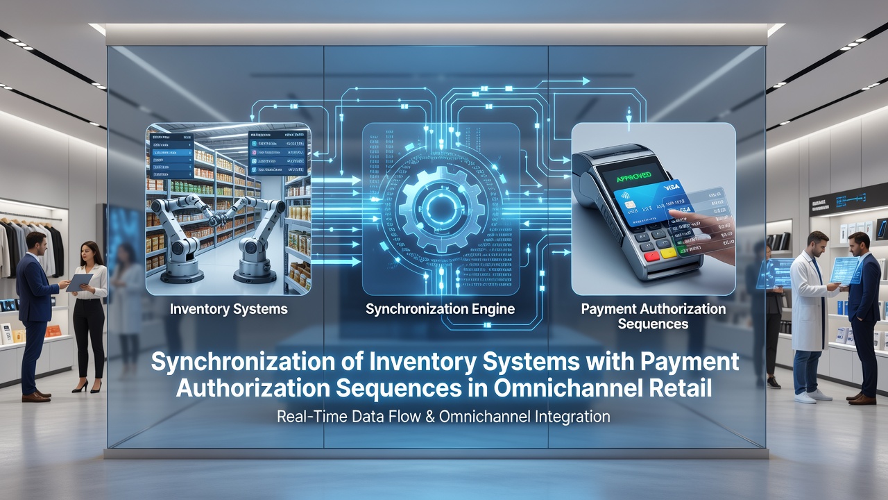 Dashboard view showing synchronized inventory counts updating instantly after payment authorizations in an omnichannel retail backend system