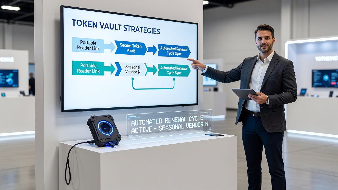 Token vault architecture supporting automated renewals across seasonal vendor networks
